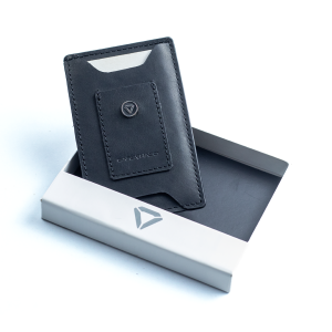 Carbonado Leather Black Card Holder Plus