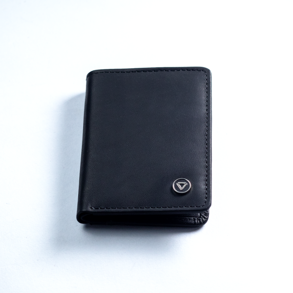 Carbonado Leather Black Card Holder Classic