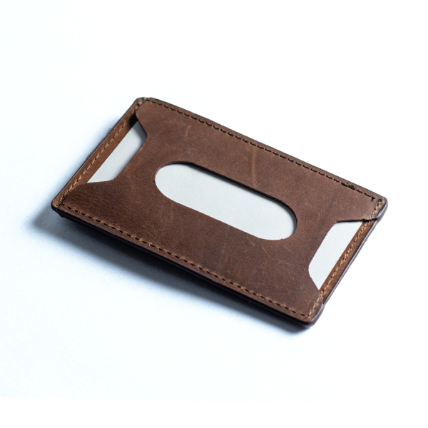 Carbonado Leather Brown Card Holder Plus