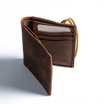 Carbonado Leather Brown Bi-Fold E Plus Wallet