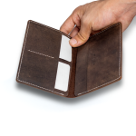 Carbonado Leather Brown Bi-Fold Plus Wallet