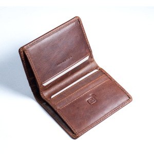 Carbonado Leather Brown Card Holder Classic