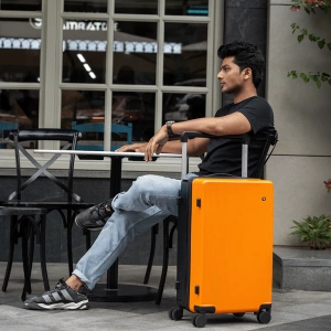 Carbonado Orange Black Exodus Check-In Luggage