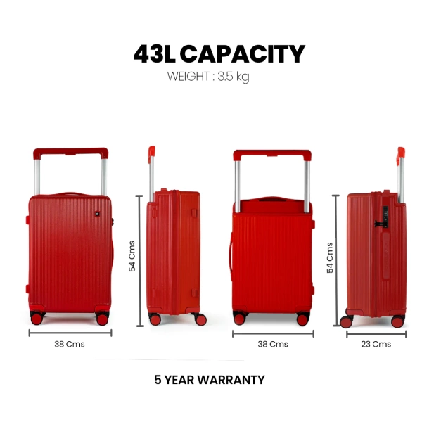 Carbonado Radiant Red Exodus Cabin Luggage