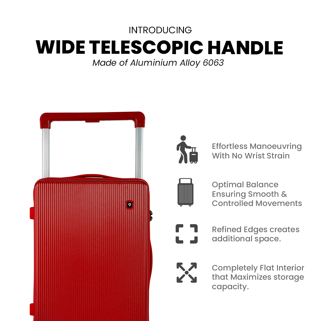 Carbonado Radiant Red Exodus Check-In Luggage