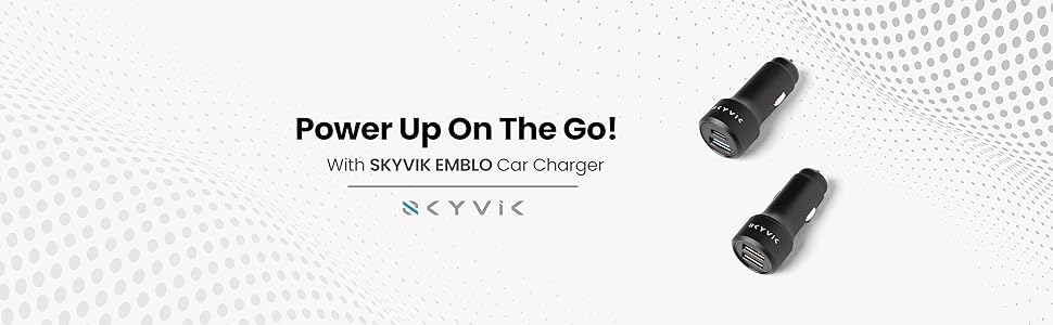 SKYVIK Emblo Quick Fast QC 3.0 Dual USB Port Car Charger