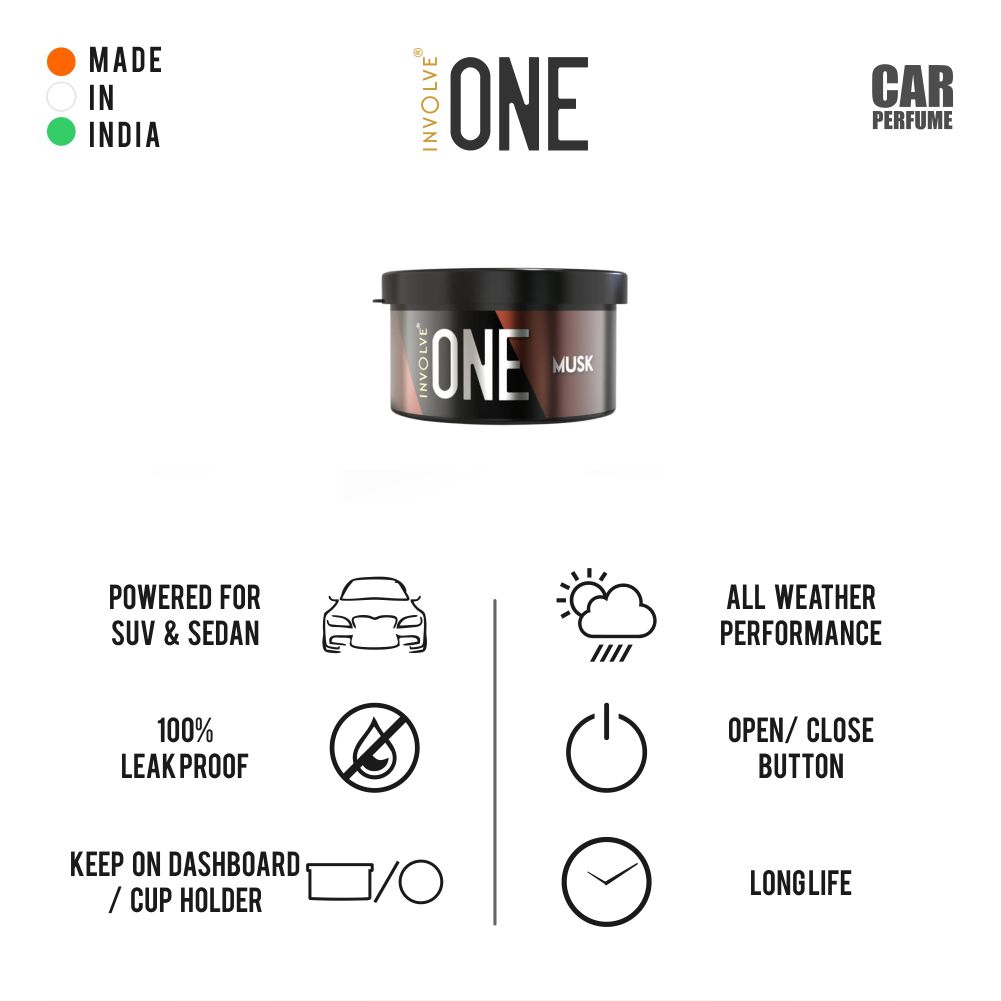 Involve ONE Musk & Involve ONE French wood Organic Car Perfume Combo