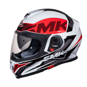 SMK Helmet Twister DC Logo White Red Black (GL132)