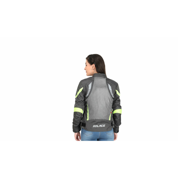 SOLACE Female Riding Jacket Asmi V3 Grey Neon