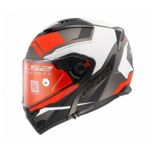 LS2 Helmet FF324 Metro Evo Complex Black White Red Matt