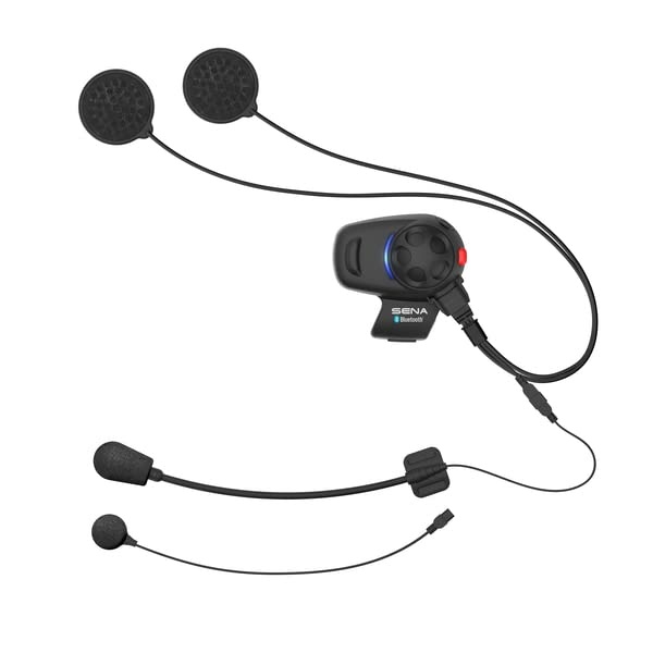 SENA Intercom SMH5 - Bluetooth Headset & Intercom for Scooters and Motorcycles with Universal Microphone Kit