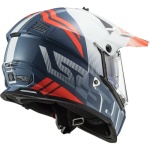 LS2 Helmet MX436 Pioneer Evo Evolve White Cobalt Matt, Full Faced