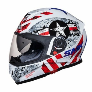 SMK Helmet Twister DC Captain White Red (GL163)