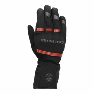 ROYAL ENFIELD Riding Gloves Blizzard WP | Black Red