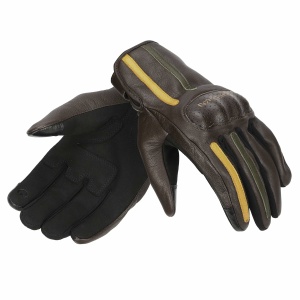 ROYAL ENFIELD Riding Gloves Gritty | Brown Yellow