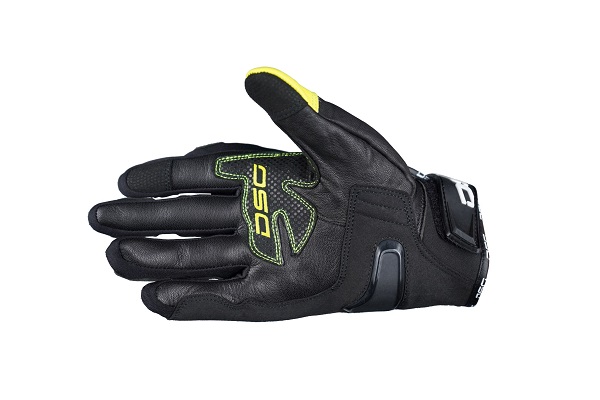 DSG Riding Gloves Carbon X Black Fluro Yellow