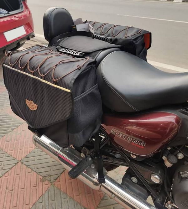 GUARDIAN GEARS Saddle Bags for Straight Exhaust Bikes, Alpha Cruiser WP 60L