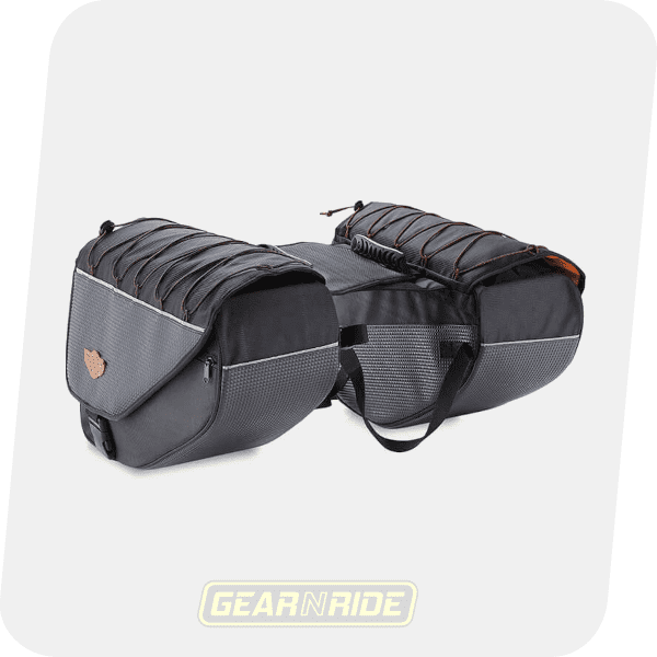GUARDIAN GEARS Semi-hard Saddle Bags for Up-Swept Exhaust Bikes, Alpha Sports Panniers WP 50L