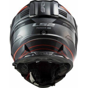 LS2 Helmet MX436 Pioneer Evo Knight Titanium Fluoro Orange Matt, Full Faced