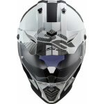 LS2 Helmet MX436 Pioneer Evo Evolve White Black Matt, Full Faced