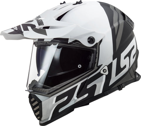 LS2 Helmet MX436 Pioneer Evo Evolve White Black Matt, Full Faced