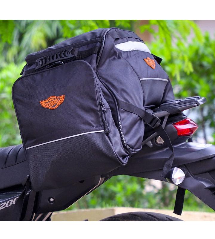 GUARDIAN GEARS Tail Bag Rhino Mini 50L Black with Rain Cover & (optional) Dry Bag