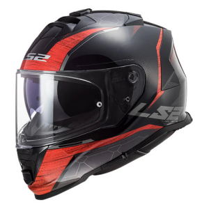 LS2 Helmet FF800 Strom Classy - Glossy Black Red