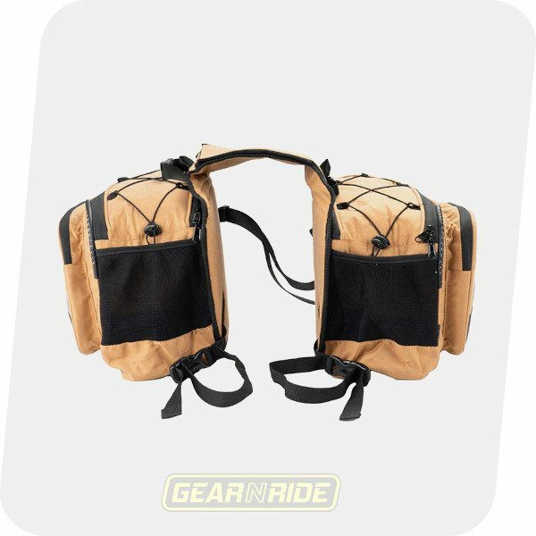 GUARDIAN GEARS Saddle Bags Mustang 50L Khaki with Rain Cover