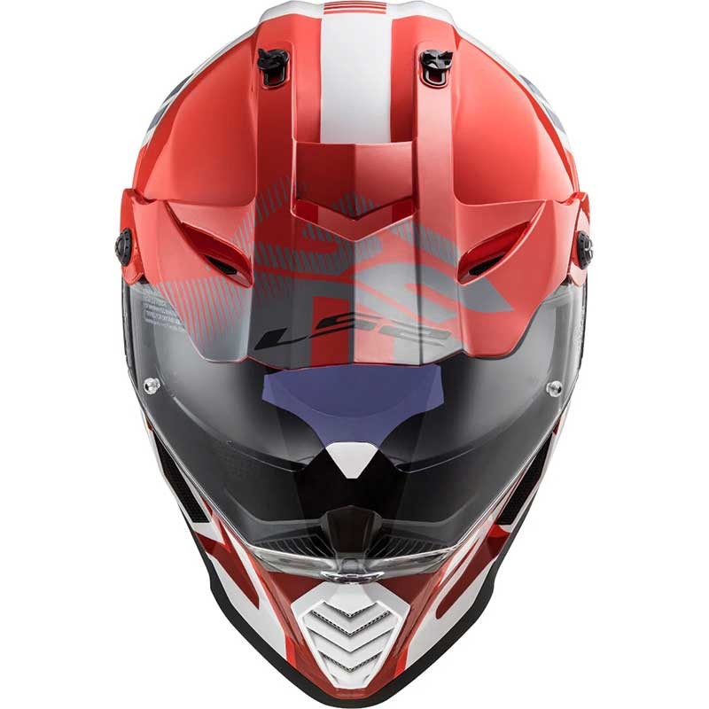 LS2 Helmet MX436 Pioneer Evo Evolve Red White Matt, Full Faced