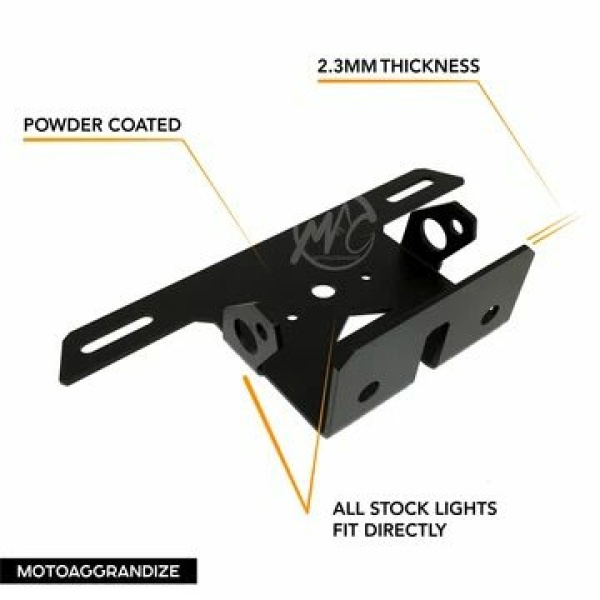 MOTOAGGRANDIZE Compact Tail Tidy / Fender Eliminator for KTM Duke 250 / 390 (2017-20) | Duke 200 (2020) - Black