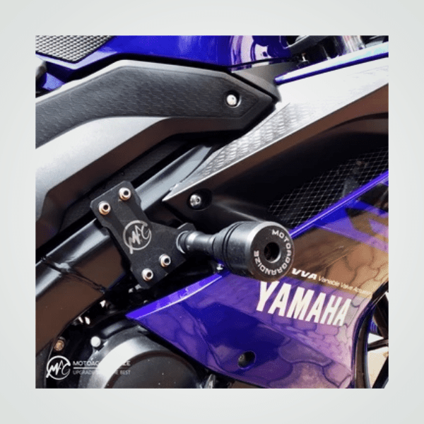 MOTOAGGRANDIZE Frame Sliders for YAMAHA R15 V2 | R15 V3 | R15S | MT-15 - Black