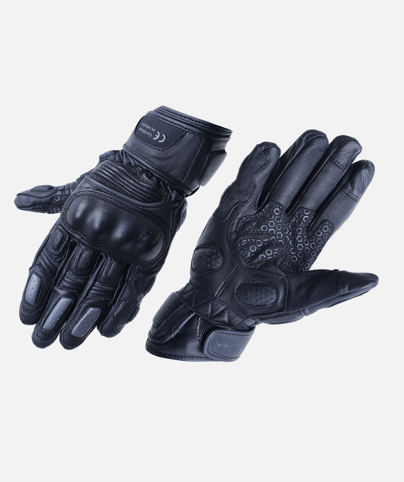 SOLACE Riding Gloves Ramble Black, CE Approved