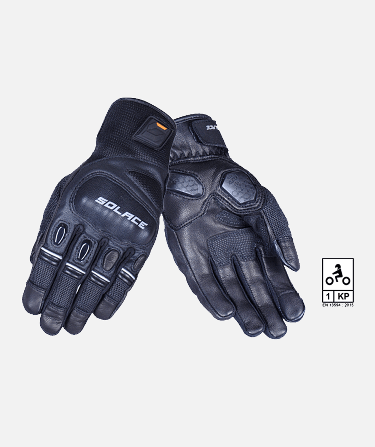 SOLACE Riding Gloves Rival Black, CE approved