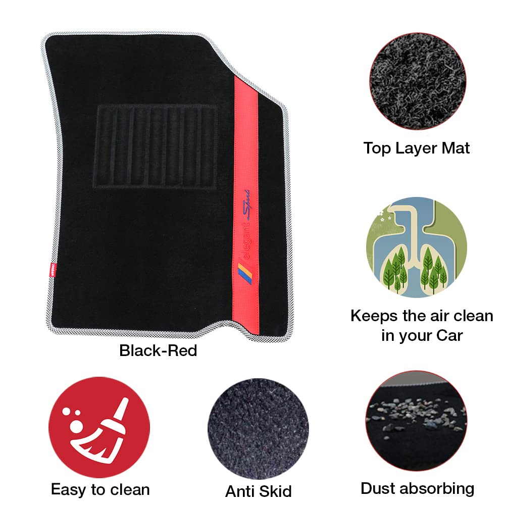 Elegant Sports Custom Fit Car Mat Compatible with Honda City 2017-2019 | Available in 5 colors Black, Beige, Tan & Brown