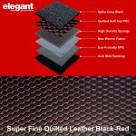 Elegant Star 7D Car Floor/Foot/Mat Compatible with Toyota Etios | Black & Red, Black & White