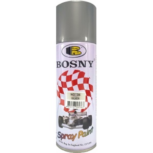 BOSNY Acrylic Aerosol Spray Paint Silver 400ml