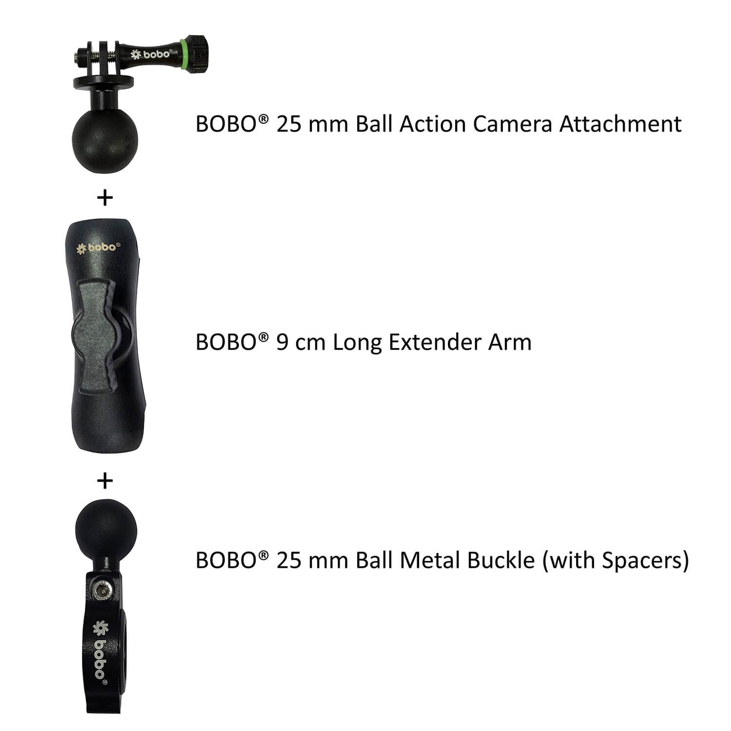 BOBO Action Camera Bike Mount Combo BM9H (Handlebar Attachment)