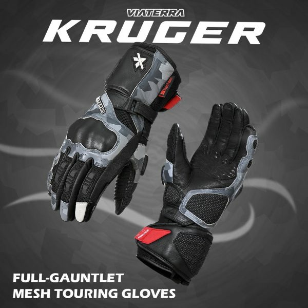 VIATERRA Riding Gloves Kruger | Blue Orange