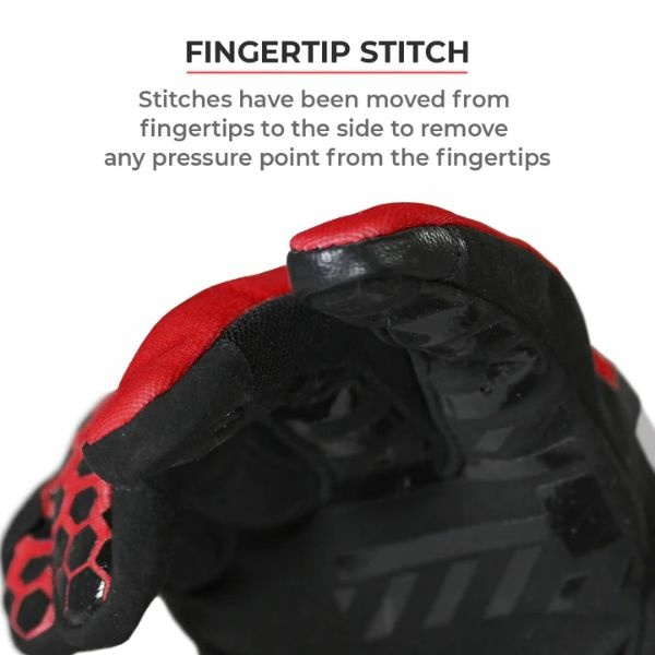 VIA TERRA Riding Gloves Roost Red